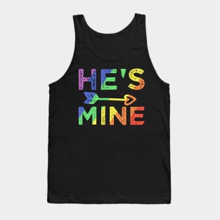 Gay Couple Matching Hes Mine Lgbt Pride Tank Top